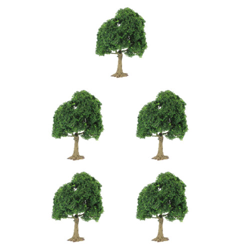 5Stk Modellbaum Grün Kunststoff Für Diorama Landschaft 2