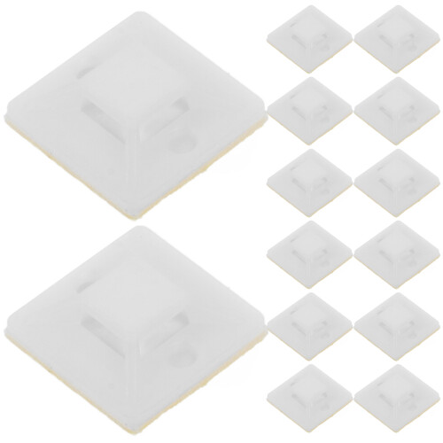 1000Stk Kabelmanagement Weiß Klebeclip Kabelbinderhalter 1