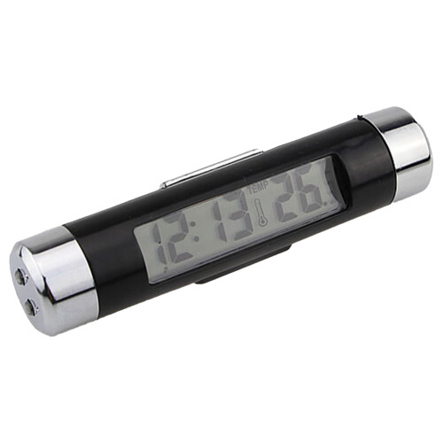 2-in-1 Car Clock Thermometer with Blue Backlight,Luminous LED Display 2