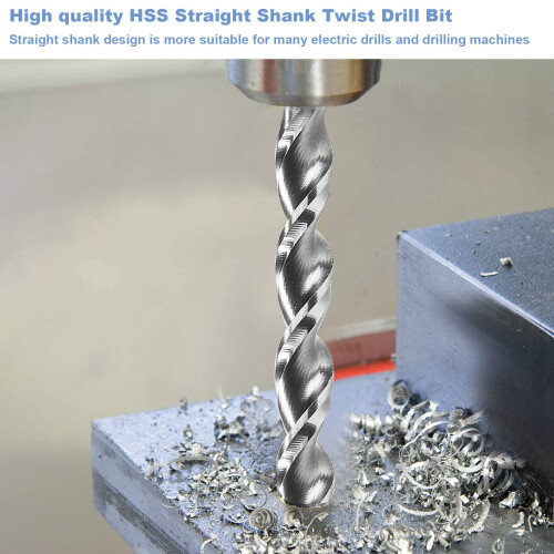 4-10mm Extra Long 200mm HSS Twist Drill Straigth Shank Auger Drilling Bit Tool 2