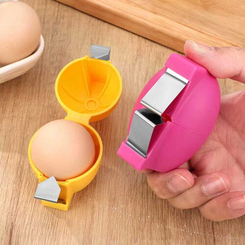 Ergonomic Handle Designs Eggs Whisks and Shell Crackers-Yellow 2