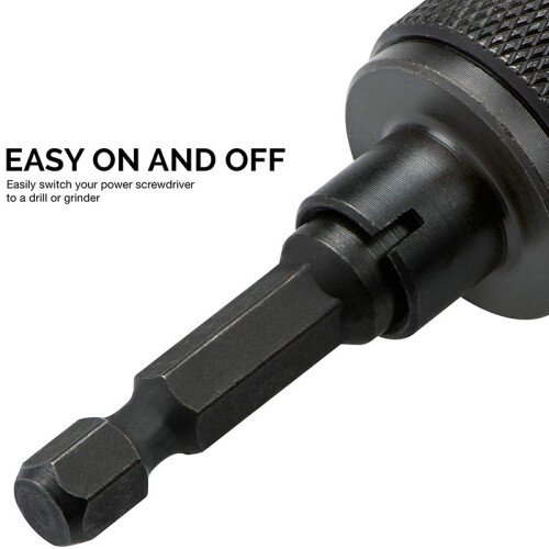 4PCS Drill Chuck Quick Change Adapter  3-Jaw Drill Chuck Screwdriver Adapter Electric Drill Conversion Chuck Set 2