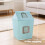 Modern White Trash Can Swing Lid Slim Design Easy-Green 7
