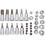 34Pcs Torx Socket Set Triple Square Socket Set Torx Bit Socket Set Star Bit Set Male Female Set 3
