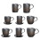 Large Capacity Cup and Saucer Set-straight cup Small size 200mL 2