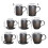 Large Capacity Cup and Saucer Set-straight cup Small size 200mL 4
