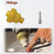 2 Peças de Broca Diamantada Escalonada (20 mm/35 mm/50 mm) - Abridor de Furos com Rosca M10 para Azulejos, Concreto - Chanfro e Polimento com