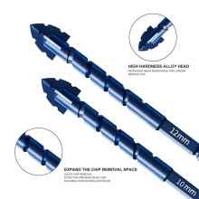 Professional Carbide Tipped Masonry Drill Bit Set 5PCS - Ideal for Tile, Glass, Brick, Wood, and Plastic