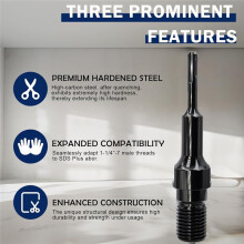 1-1/4In-7 Male Thread to for SDS Core Drill Bit Adapter,Premium Convenient Converter, for SDS Core Bit Adapter