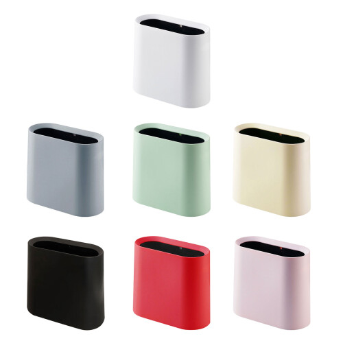 Modern Color Trash Can Waste Bin for Small Space-avocado green 1