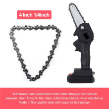 5Pcs 4 Inch 1/4inch  Steel Chainsaw Chain Electric Electric Saw Accessory Replacement Electric Chain Saw Chain