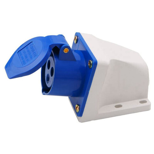 4X 16 Amp 3 Pin Embedded Connection Waterproof Plug Socket 1
