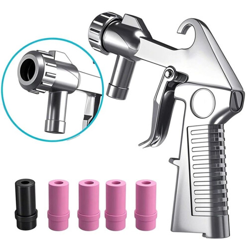 Siphon Type Sandblaster Kit Abrasive Sand Blasting Rust Remove with Air Quick Adapter for Sandblast Cabinets 2