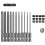 11-Piece 100mm 1/4inch Hex Bit Drive Tamper-Proof Security Drill Magnetic Bit Set Screwdriver Flat 3