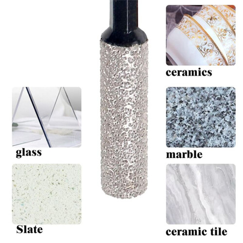 10-Pack 12MM Dry Diamond Core Drill Bit Set for Ceramic,Granite,Tile,Glass,Marble,Brick,Stone with 1/4 Hex Shank