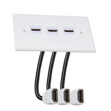 3 3D 4K 60Hz -Compatible Wall Plate, -Compatible 2.0 Female to Female Adapter for Home Theater, DVD