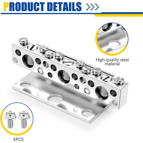2-Pack Grondrailset, Grondrail 11-Aansluiting, Nr. 14-6 Klein, 14-1/0 Grote Opening 1