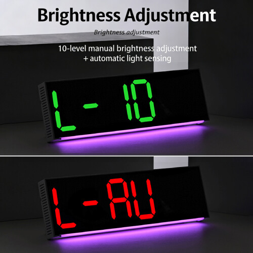 Soft Wake Up Feature Digital LED Alarm Clock-white shell white 2