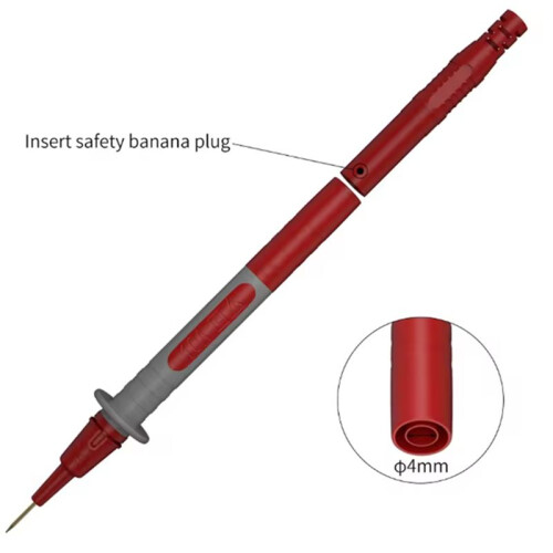 1 Set 2pcs Multimeter Test Probe Replaceable Needle Multi-Purpose Test Pen J.30013A 2