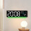 Digital LED Clock Multiple Functions Time-black shell white 6