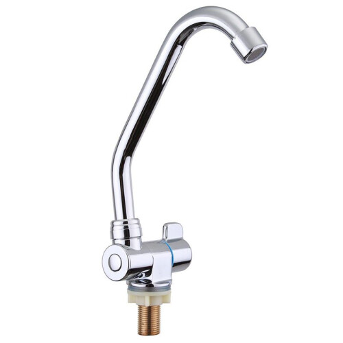 3X Foldable RV Faucet Rotating Single Handle Deck/Wall Mounted RV Kitchen Tap Copper Cold Water 1