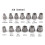 14Pcs Impact Bolt & Nut Remover Set, Stripped Lug Nut Remover with Hex Adapter Extraction Socket Set 6