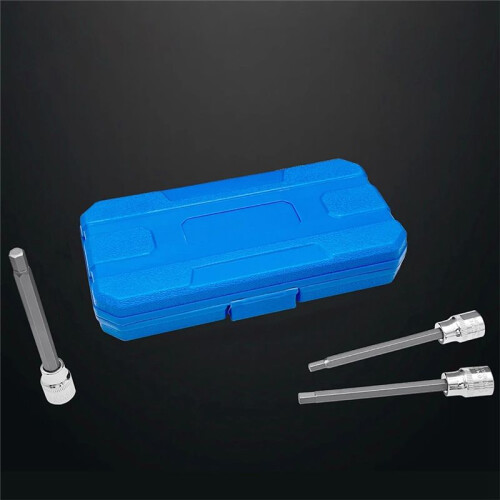 Conjunto de Soquete de Broca Hexagonal Extra Longo de 7 PeçAs H3-H10 CR-V Unidade de 3/8 Polegadas com Comprimento de 110 Mm 1