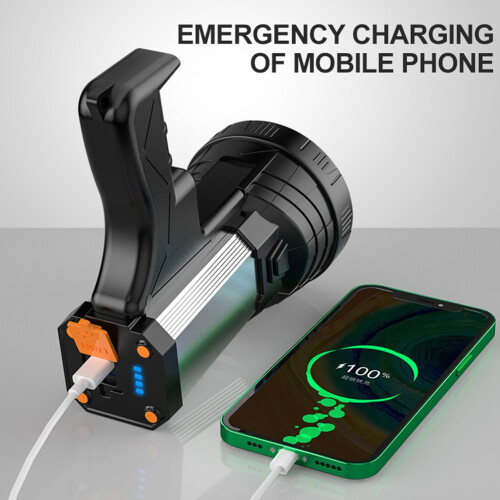 Superbright Spotlight Handheld Flashlight Rechargeable 18650 Battery Included 3 Mode Light USB Power Charger 1