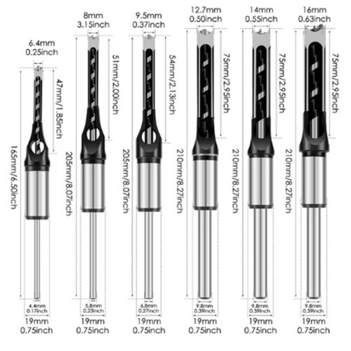 Woodworking Square Hole Drill Drill Bit Tenoning Machine Mortise and Tenon Connection Drill Square Hole Drill Bracket 1