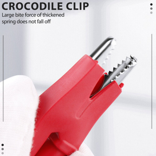 1M Long Alligator Clip to Banana Plug Test Cable Pair for Multimeter 2