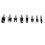 14 Pcs Wood Plug Hole Cutter Chamfered Plug Cutter Drill Bits Five-Slot Countersink Drill 1/4 Inch Hex Spanner Tool Set 8