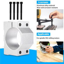1Pcs Spindle CNC Milling Machine Motor with 4 Screws Spindle Clamp Mounting Bracket 65mm