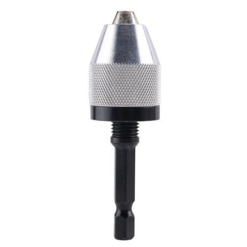 3 Pcs Keyless Drill Chuck 1/4 Inch Hex Shank Keyless Drill Chuck Converter Drill Adapter for Impact Drill Tool 2