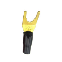 20Pc YU Shape Spade Banana Plug Gold Plated Fork Banana Plug Jack Plug Solderless Speaker Cable Power Terminal Connector