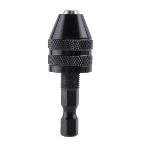 3 Pcs Keyless Drill Chuck 1/4 Inch Hex Shank Keyless Drill Chuck Converter Drill Adapter for Impact Drill Tool