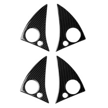 4Pcs Carbon Fiber Steering Wheel Frame Cover Trim for W204 C180 C200 C260 2007-2010