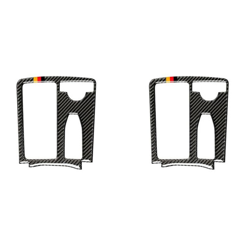 2X Gear Shift Panel Cover Trim Frame Carbon Fiber for   C Class W204 2007-2014 (RHD)