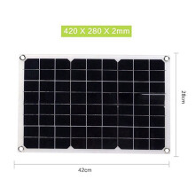 2X 20W 18V Monocrystalline Solar Photovoltaic Panel Environmentally Friendly Portable Solar Charging Panel Solar Panel