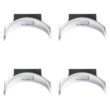 4X ABS+PC Center Console Armrest  Button Trim Cover for   C GLC Class W205 W253 2015-2020