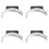 4X ABS+PC Center Console Armrest  Button Trim Cover for   C GLC Class W205 W253 2015-2020 1