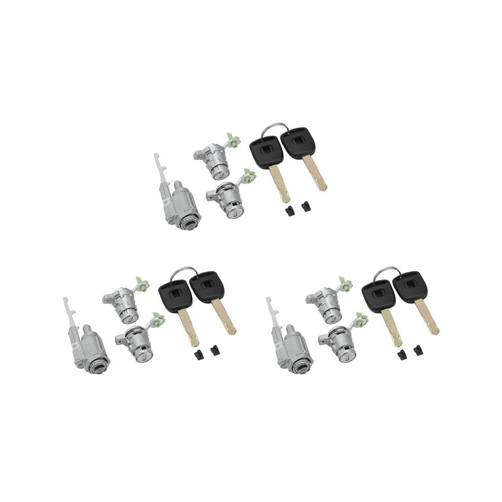 3X Door Lock Cylinder Kit For Cr-V 2002-2006 Elements2003-2011 72185-S9a-013 Door Lock Cylinder Set 6134130628125