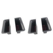 2X Car Carbon Fiber Door Handle Storage Box Side Armrest Door Bin Black for Escape 2020