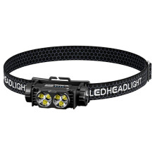 SMILING Headlamp Rechargeable, Ultra-Light Bright LED Rechargeable Headlight, Waterproof Lamp for Camping,Hiking