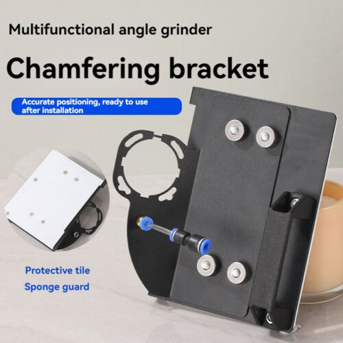 100 Type Angle Grinder Stand for Tile 45 Chamfer Cutting Metal Ceramic Tile Chamfering Frame Chamferer Tools Black