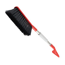 2-in-1 Snow Brush Ice Scraper, Adjustable Angle, Red, Lightweight