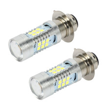 2X H6 Single-Claw Motorcycle 3030 21SMD Led Headlight  Light Lamp Bulb 1200LM White 21W