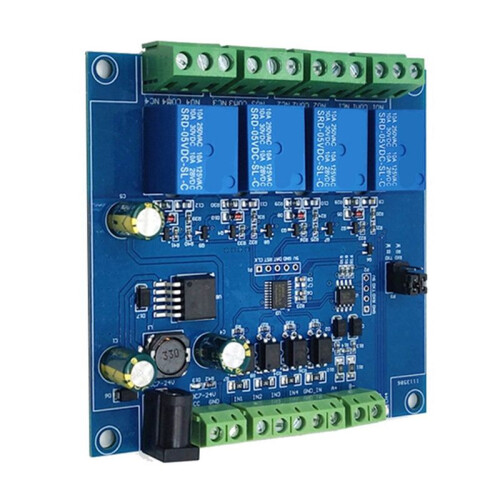 2X Modbus RTU 4 Way Relay Module 7-24V Relay Module  RS485/TTL Input and Output with Anti Reverse Protection 1