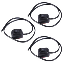 3X Car DIY Water Drop Shape Button OFF/ 12V for Fog Lights, DRL, LED Light Bar, Etc