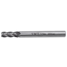 SWT 10pcs/set 1.5-6mm HSS Straight Shank 4 Flute End Mill Cutter CNC Drill Bit Tool