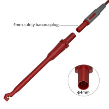 2PCS Multimeter Test Stick Safety Non-Destructive Wire-Piercing Probes with 4MM Jack Puncture Test Hook Tool J.30036 A